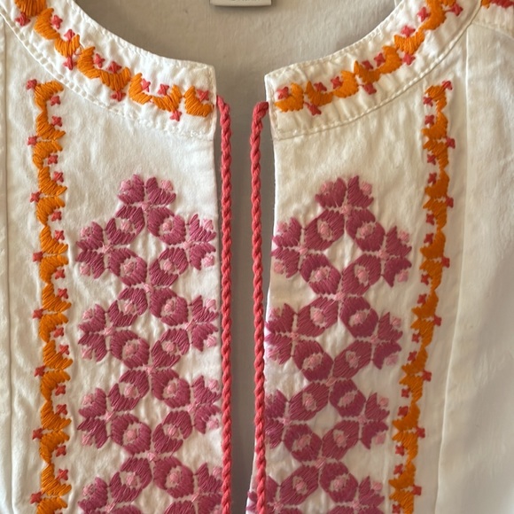 Jcrew size 2 embroidered sleeveless top - Picture 7 of 9